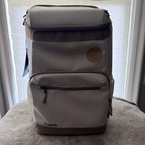 Embark Backpack Insulated Cooler Beige 24 Cans 18"x12"x8" Camping Hiking Outdoor